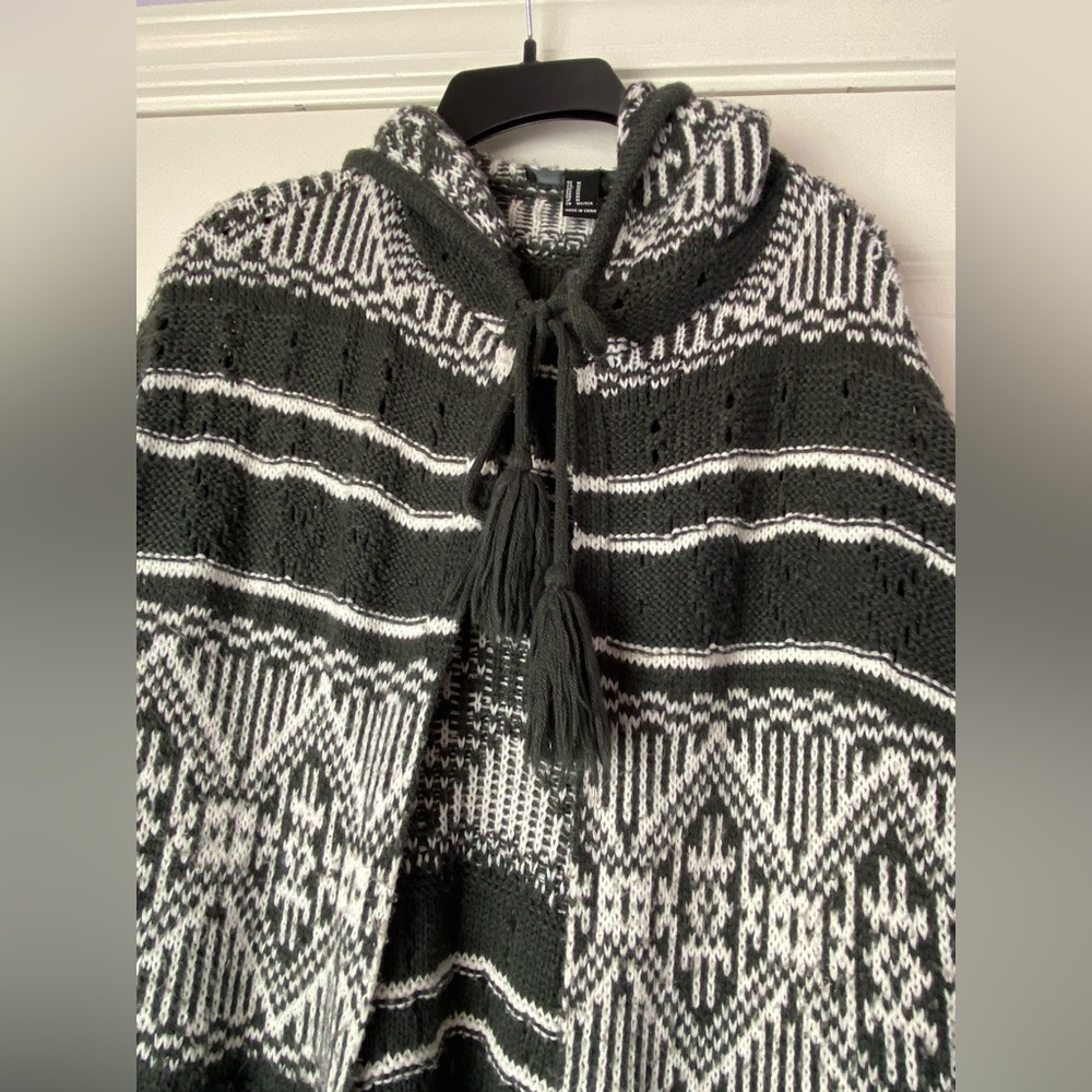 Forever 21 extra long winter open cardigan hooded sweater with slouch pockets - Picture 9 of 16